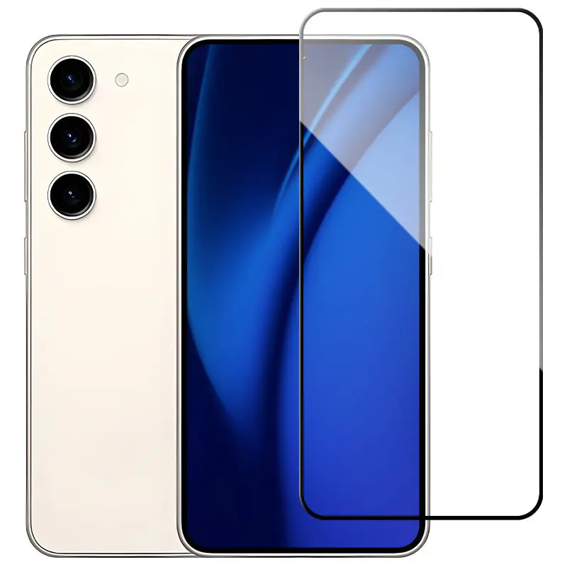 Защитное 2.5D стекло Blueo Full Cover HD для Samsung Galaxy S23, Черный 3, Закаленное стекло, купить оптом с доставкой