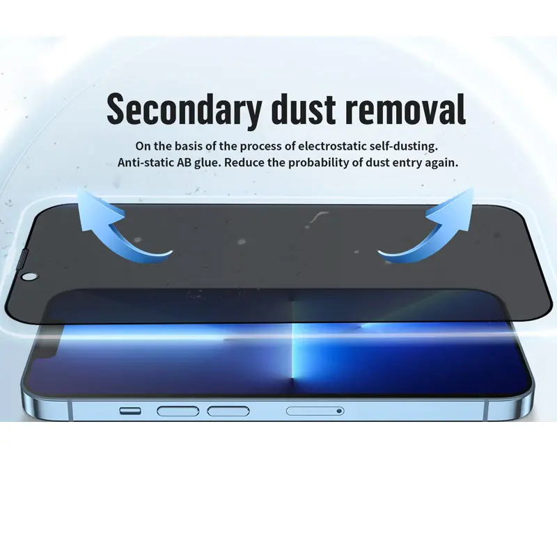 Уценка Защитное 2.5D стекло Blueo Full Cover Anti-Peep для Apple iPhone 15 / 16 (6.1"), Поврежденная упаковка / Черный 2, Закаленное стекло, купить оптом с доставкой