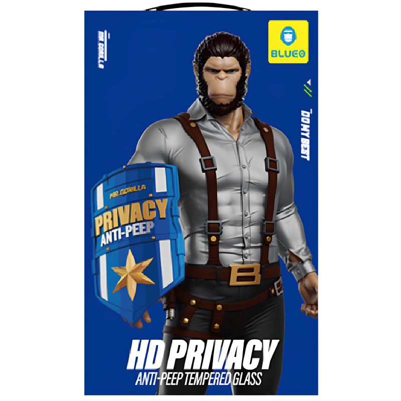Антишпигун скло Blueo Anti-Peep Full Cover HD для Apple iPhone 18 Pro | Privacy Glass на малюнкі №3