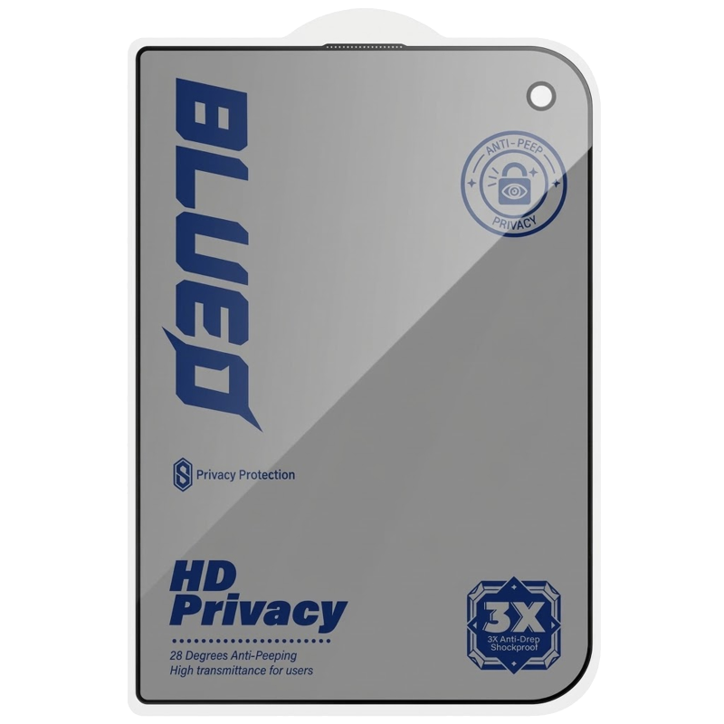 Защитное 2.5D стекло Blueo Full Cover Anti-Peep для Apple iPhone Duo (5.4"), Черный 1, Закаленное стекло, купить оптом с доставкой
