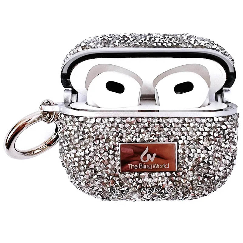 TPU чехол Bling World Rock Diamond для наушников AirPods 3 на картинке №2