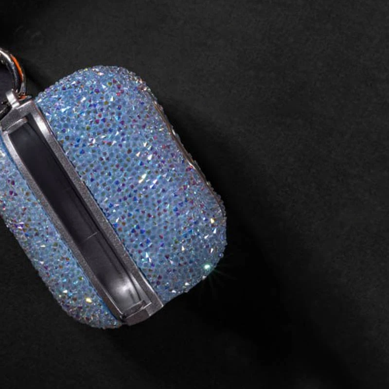TPU чехол Bling World Rock Diamond для наушников AirPods Pro / Airpods Pro 2, Голубой 2, TPU, купить оптом с доставкой
