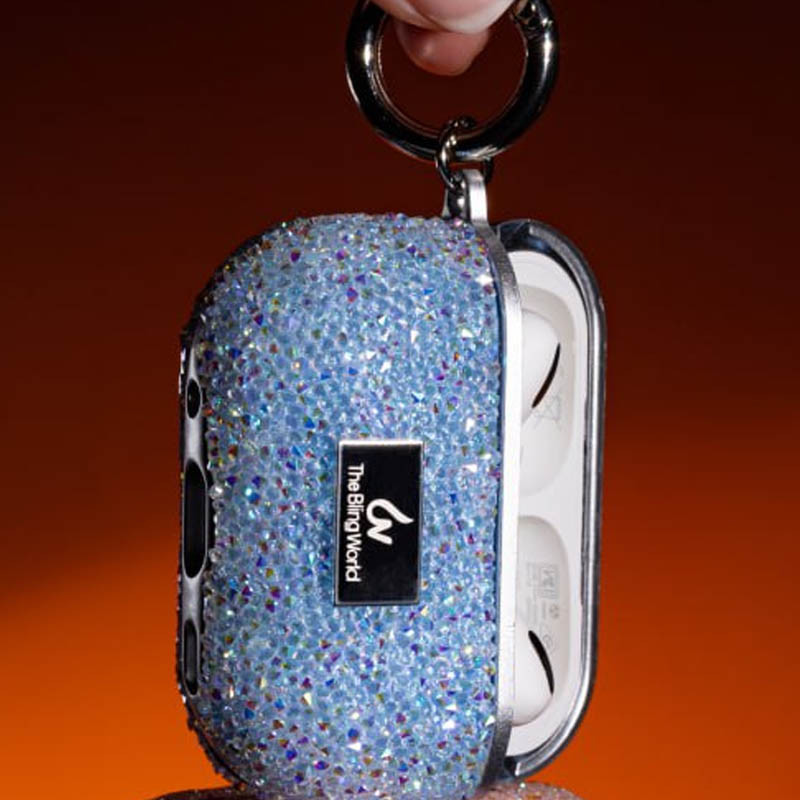 TPU чехол Bling World Rock Diamond для наушников AirPods 4 на картинке №2