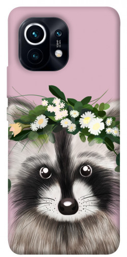 Чехол itsPrint Raccoon in flowers для Xiaomi Mi 11