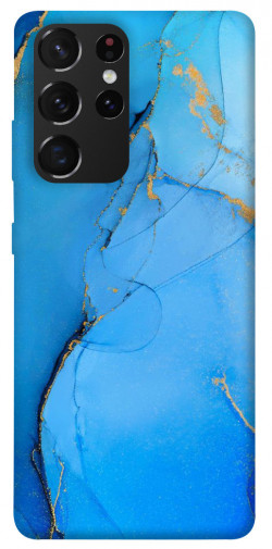 Чехол itsPrint Синий с золотом для Samsung Galaxy S21 Ultra