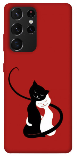 Чехол itsPrint Влюбленные коты для Samsung Galaxy S21 Ultra
