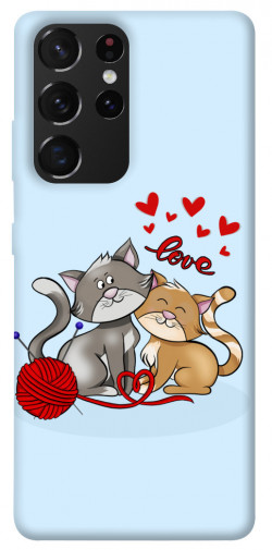 Чехол itsPrint Два кота Love для Samsung Galaxy S21 Ultra