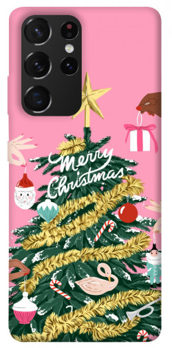 Чехол itsPrint Праздничная елка для Samsung Galaxy S21 Ultra