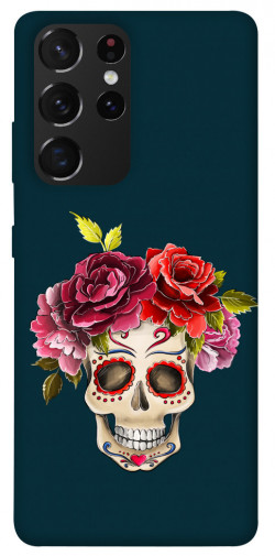 Чехол itsPrint Flower skull для Samsung Galaxy S21 Ultra