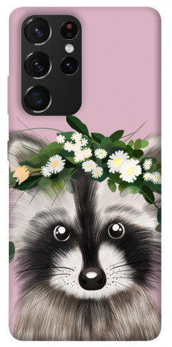 Чехол itsPrint Raccoon in flowers для Samsung Galaxy S21 Ultra