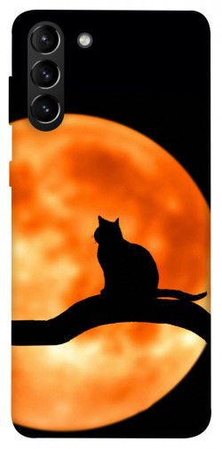 Чехол itsPrint Кот на фоне луны для Samsung Galaxy S21+