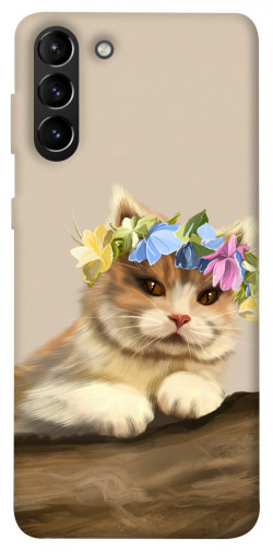 Чехол itsPrint Cat in flowers для Samsung Galaxy S21+