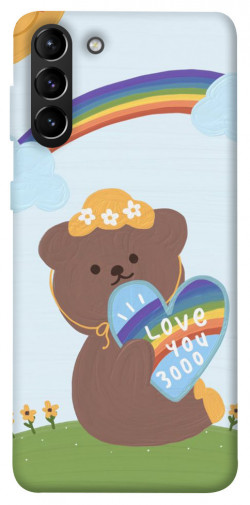 Чехол itsPrint Мишка с сердцем для Samsung Galaxy S21+