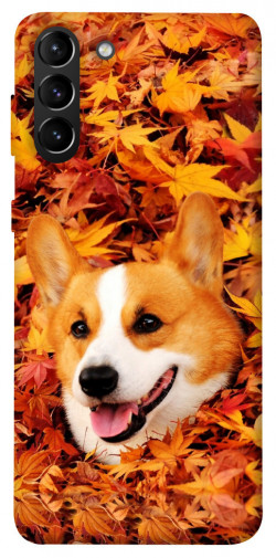 Чехол itsPrint Корги в листьях для Samsung Galaxy S21+
