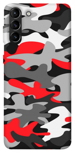 Чехол itsPrint Красно-серый камуфляж для Samsung Galaxy S21+