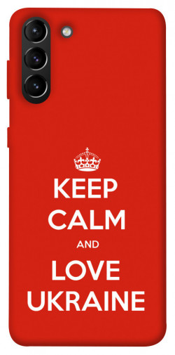 Чехол itsPrint Keep calm and love Ukraine для Samsung Galaxy S21+
