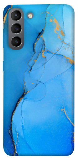 Чехол itsPrint Синий с золотом для Samsung Galaxy S21