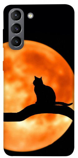 Чехол itsPrint Кот на фоне луны для Samsung Galaxy S21