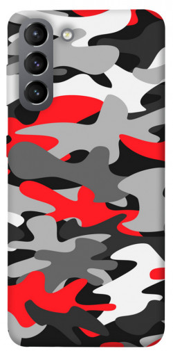 Чехол itsPrint Красно-серый камуфляж для Samsung Galaxy S21
