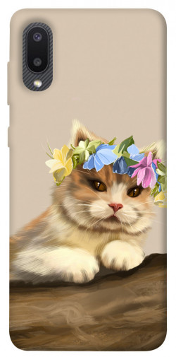 Чохол itsPrint Cat in flowers для Samsung Galaxy A02