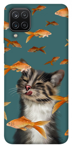 Чехол itsPrint Cat with fish для Samsung Galaxy A12