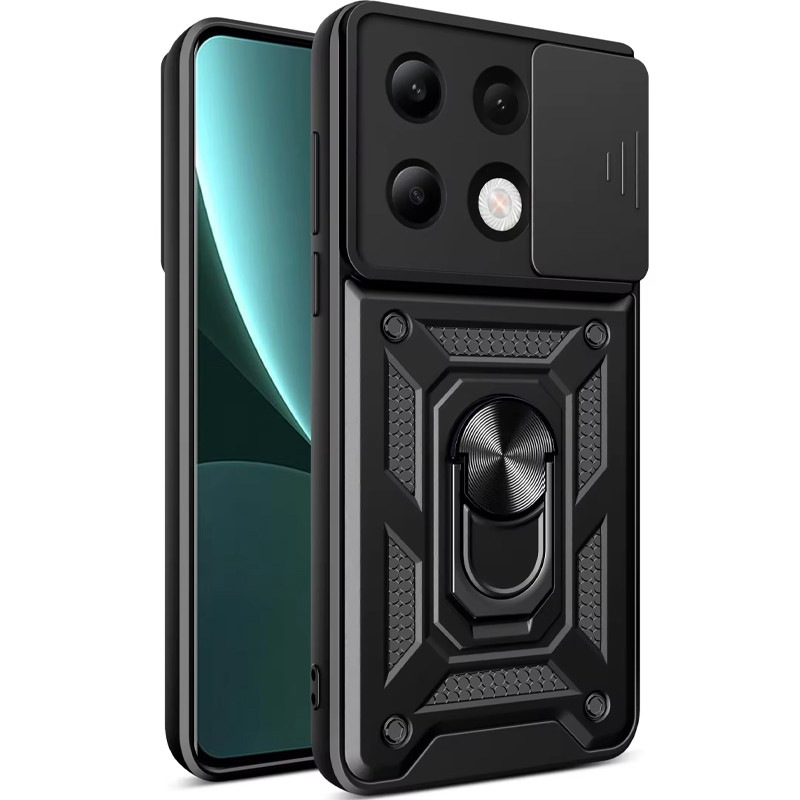 Протиударний чохол Camshield Serge Ring для Xiaomi Redmi Note 13 4G | Броньований з кільцем-підставкою на малюнкі №1