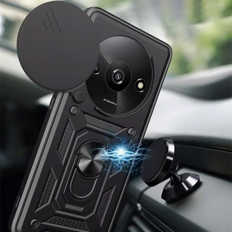 Протиударний чохол Camshield Serge Ring для Xiaomi Redmi A3 | Броньований з кільцем-підставкою Фотографія №2 Протиударний чохол Camshield Serge Ring для Xiaomi Redmi A3 | Броньований з кільцем-підставкою на малюнкі №2