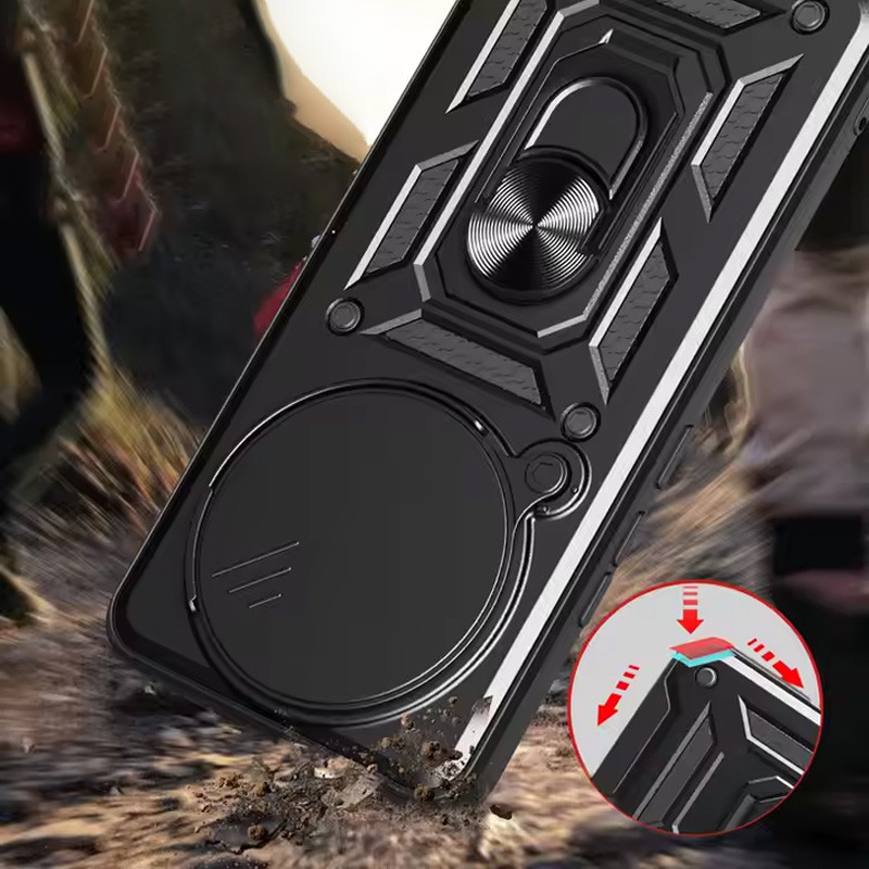 Протиударний чохол Camshield Serge Ring для Xiaomi Redmi Note 14 Pro 5G | Броньований з кільцем-підставкою Фотографія №4 Протиударний чохол Camshield Serge Ring для Xiaomi Redmi Note 14 Pro 5G | Броньований з кільцем-підставкою на малюнкі №4