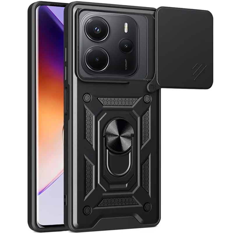 Протиударний чохол Camshield Serge Ring для Xiaomi Redmi Note 14 4G (Int. version) | Броньований з кільцем-підставкою Фотографія №1 Протиударний чохол Camshield Serge Ring для Xiaomi Redmi Note 14 4G (Int. version) | Броньований з кільцем-підставкою на малюнкі №1