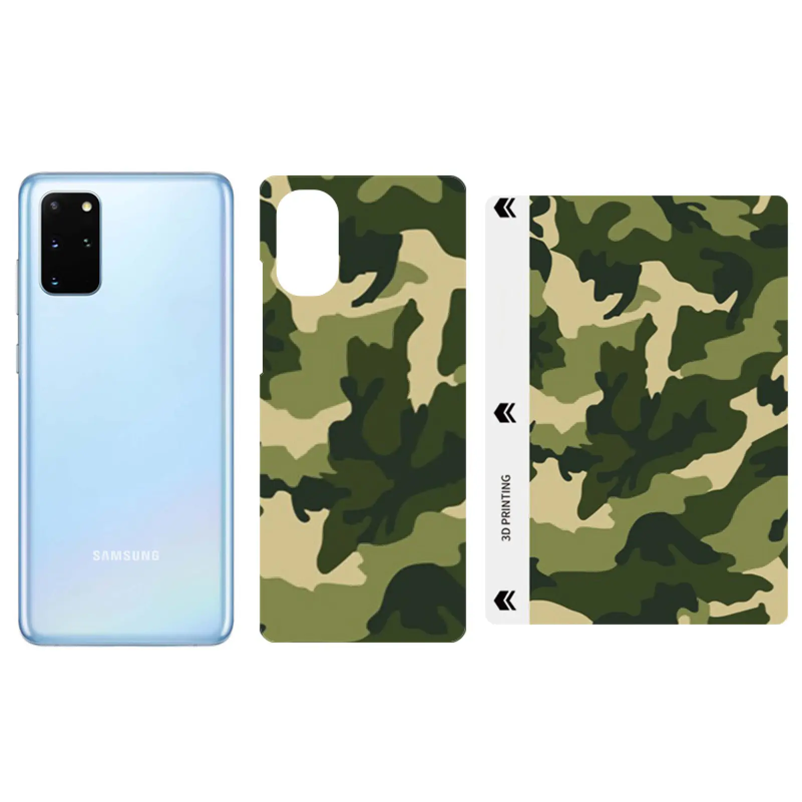 Защитная пленка SKLO Back (тыл) Camo (тех.пак) для Samsung Galaxy J3 (2018), Зеленый / Army Green, Бронированная пленка, купить оптом с доставкой