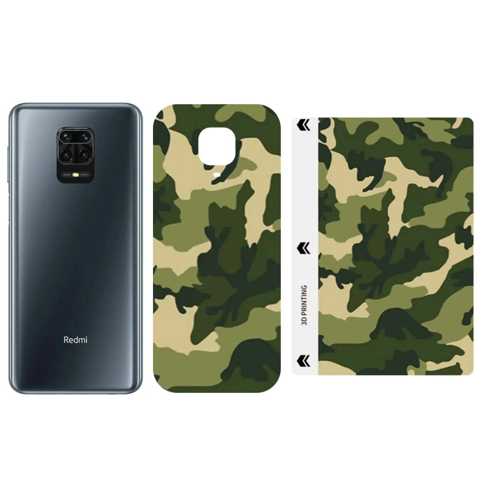 Защитная пленка SKLO Back (тыл) Camo (тех.пак) для Xiaomi Redmi 8, Зеленый / Army Green, Бронированная пленка, купить оптом с доставкой