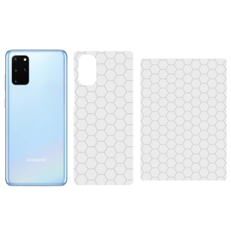 Защитная пленка SKLO Back (тыл) Transp. (тех.пак) для Samsung Galaxy Note 10 Lite (A81), Прозрачный / Соты, Бронированная пленка, купить оптом с доставкой