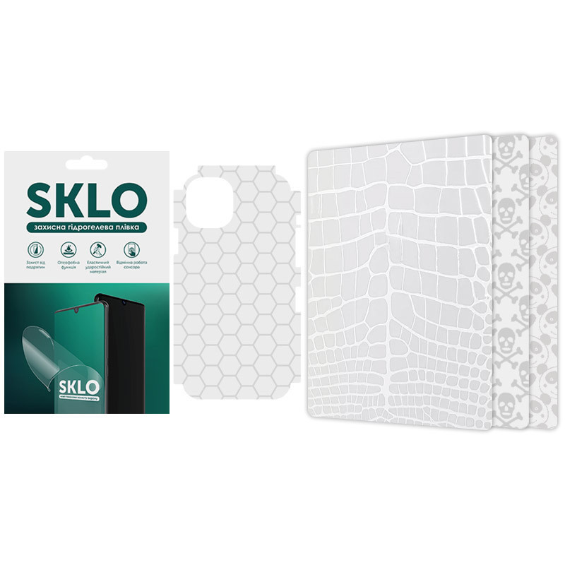 Защитная пленка SKLO Back (тыл+грани без углов) Transp. для Apple iPhone XS (5.8"), Бронированная пленка, купить оптом с доставкой