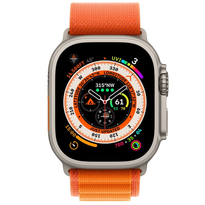 Ремінець Alpine Loop для Apple Watch 42(ser.1-3)/44/45/46/49mm (m/l), Помаранчевий / Orange 1, Нейлон, купити оптом з доставкою