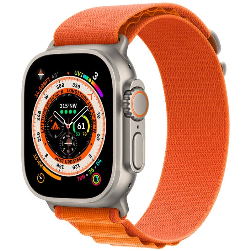 Ремінець Alpine Loop для Apple Watch 42(ser.1-3)/44/45/46/49mm (m/l), Помаранчевий / Orange, Нейлон, купити оптом з доставкою