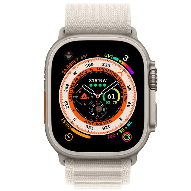 Ремінець Alpine Loop для Apple Watch 42(ser.1-3)/44/45/46/49mm (m/l), Сірий / Starlight 1, Нейлон, купити оптом з доставкою