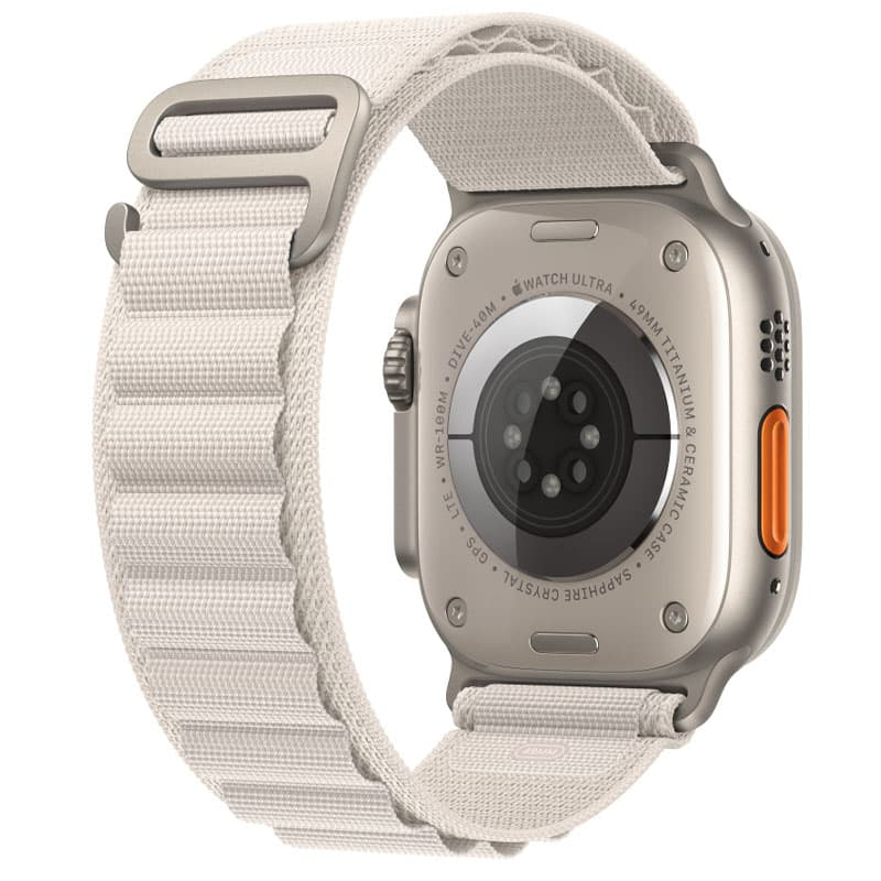 Ремінець Alpine Loop для Apple Watch 42(ser.1-3)/44/45/46/49mm (m/l), Сірий / Starlight 2, Нейлон, купити оптом з доставкою