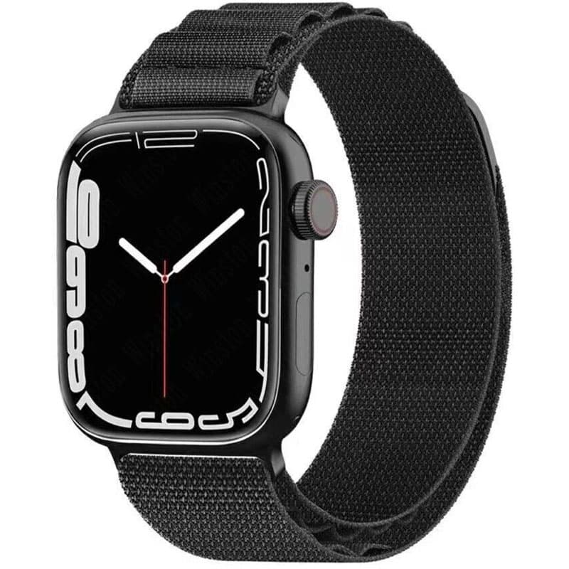 Ремінець Alpine Loop для Apple Watch 42(ser.1-3)/44/45/46/49mm (m/l), Чорний / Black, Нейлон, купити оптом з доставкою