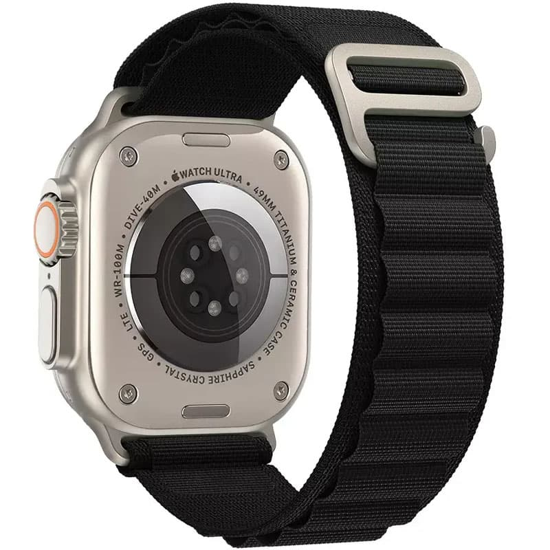 Ремінець Alpine Loop для Apple Watch 42(ser.1-3)/44/45/46/49mm (m/l), Чорний / Black 1, Нейлон, купити оптом з доставкою