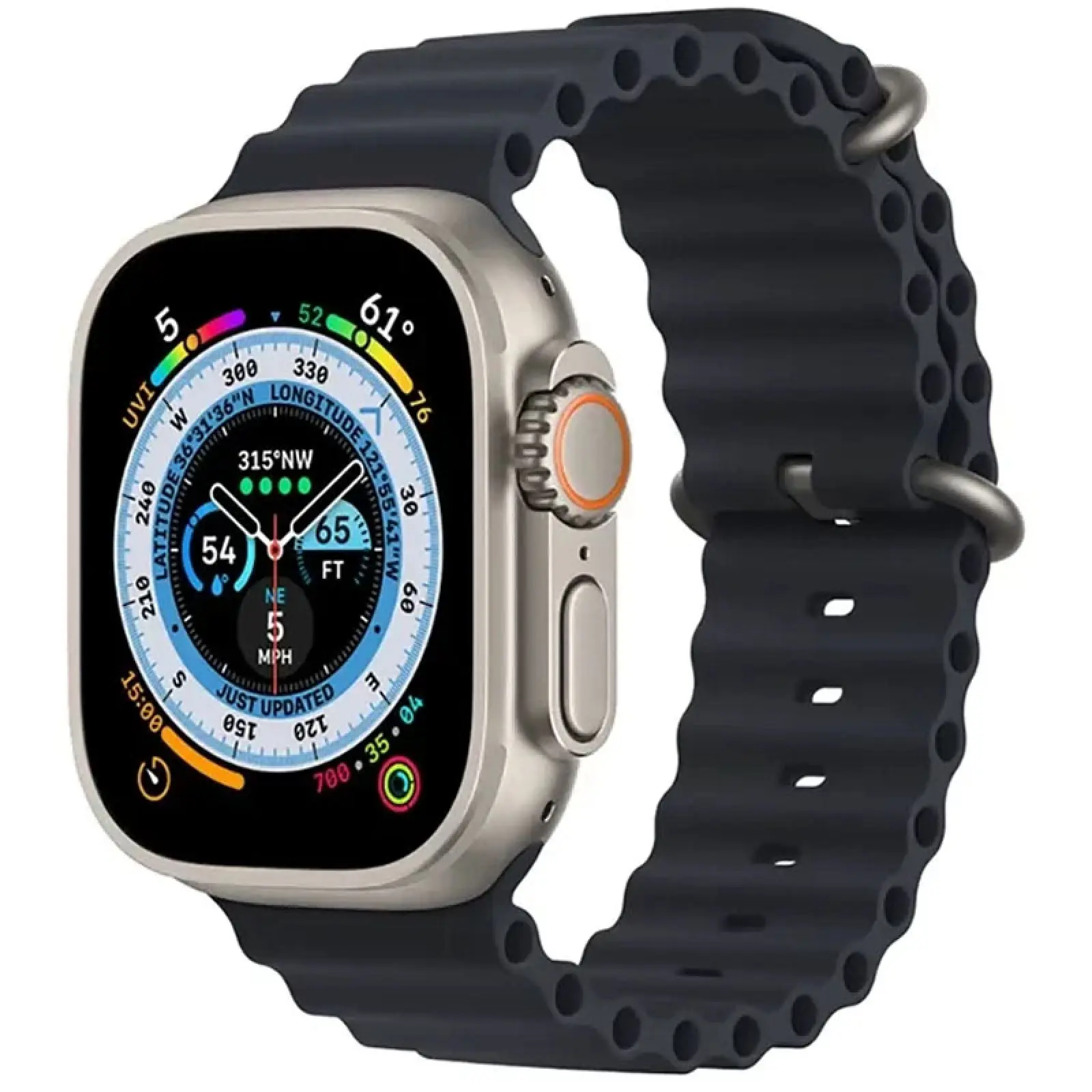 Ремешок Ocean Band для Apple Watch 38/40/41/42mm(ser.10), Черный / Midnight, Силикон (TPU), купить оптом с доставкой