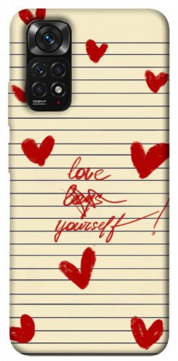 Чехол itsPrint Love yourself для Xiaomi Redmi Note 11 (Global) / Note 11S