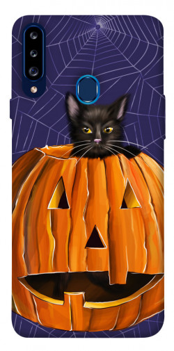 Чохол itsPrint Cat and pumpkin для Samsung Galaxy A20s
