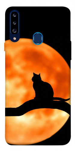 Чехол itsPrint Кот на фоне луны для Samsung Galaxy A20s