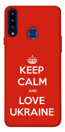 Чехол itsPrint Keep calm and love Ukraine для Samsung Galaxy A20s