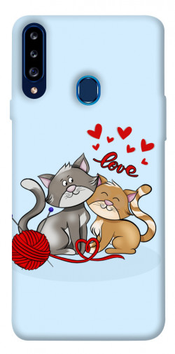 Чохол itsPrint Два коти Love для Samsung Galaxy A20s