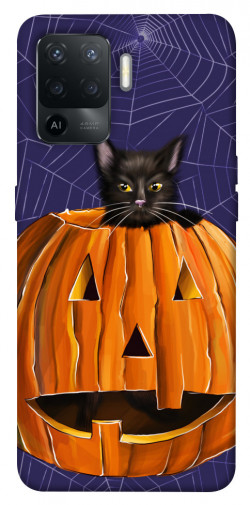 Чехол itsPrint Cat and pumpkin для Oppo Reno 5 Lite