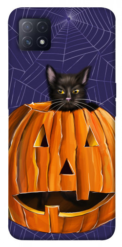 Чехол itsPrint Cat and pumpkin для Oppo A72 5G / A73 5G