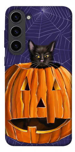 Чохол itsPrint Cat and pumpkin для Samsung Galaxy S23
