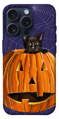 Чехол itsPrint Cat and pumpkin для Apple iPhone 15 Pro (6.1")