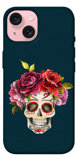 Чехол itsPrint Flower skull для Apple iPhone 15 (6.1")
